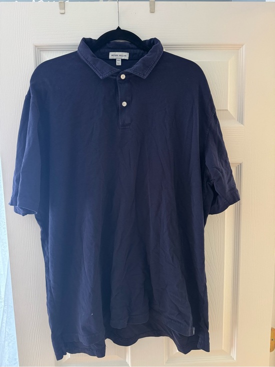 Peter Millar Other - Men’s Peter Millar Cotton Navy Blue Relaxed Polo Shirt XXL